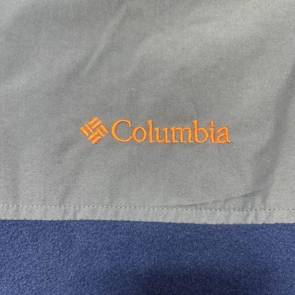 Columbia Auburn University Tigers Jacket Men's XL Blue Full Zip Fleece Excellent